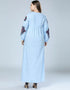 Elegant Embroidered Abaya with Lantern Sleeves and Large Swing Skirt